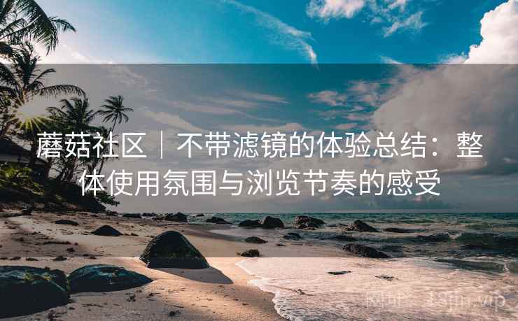 蘑菇社区｜不带滤镜的体验总结：整体使用氛围与浏览节奏的感受  第2张