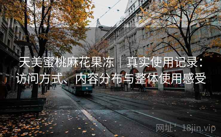天美蜜桃麻花果冻｜真实使用记录：访问方式、内容分布与整体使用感受  第2张