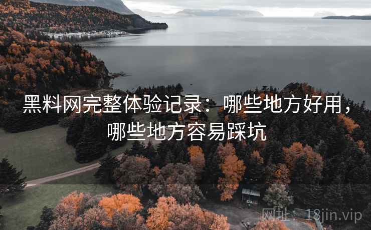 黑料网完整体验记录：哪些地方好用，哪些地方容易踩坑  第1张