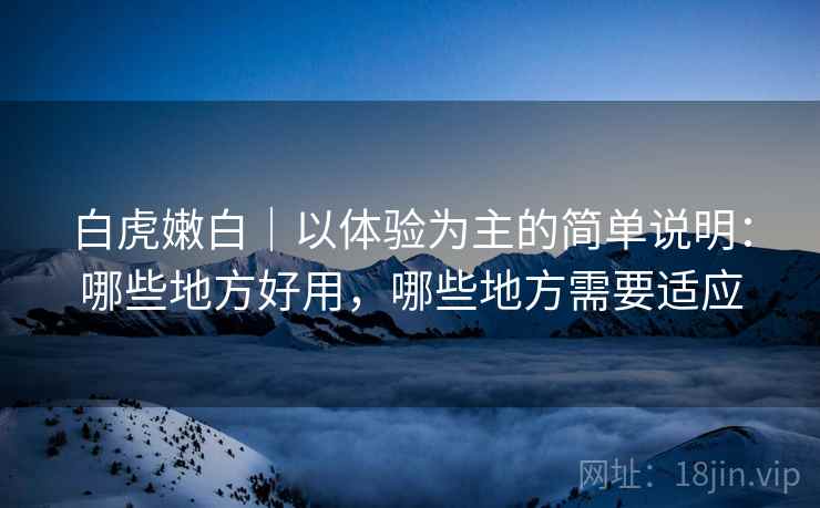 白虎嫩白｜以体验为主的简单说明：哪些地方好用，哪些地方需要适应  第2张