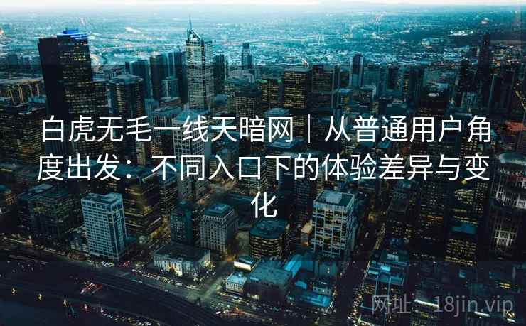 白虎无毛一线天暗网｜从普通用户角度出发：不同入口下的体验差异与变化  第1张