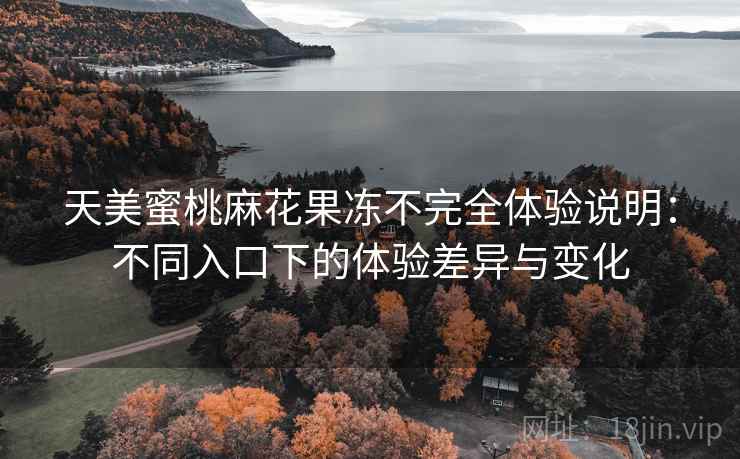 天美蜜桃麻花果冻不完全体验说明：不同入口下的体验差异与变化  第1张